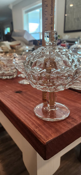 Fostoria Candy Dish Block Pattern